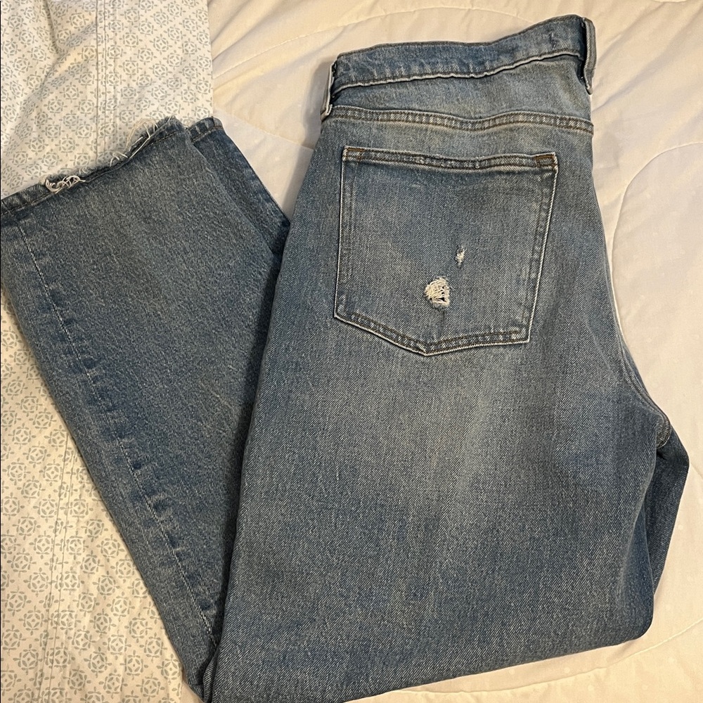 Abercrombie & Fitch Women's Blue Straight Leg Jeans - Picture 2 of 4